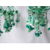 Set of 6 Folk Art Ornaments - Green