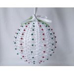 Crocheted Christmas decoration - white ball