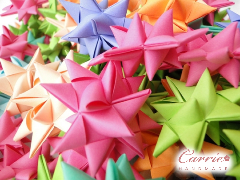 Collection of Origami Paper Stars in Different Sizes and Colors Stock  Illustration - Illustration of origami, handmade: 275895547