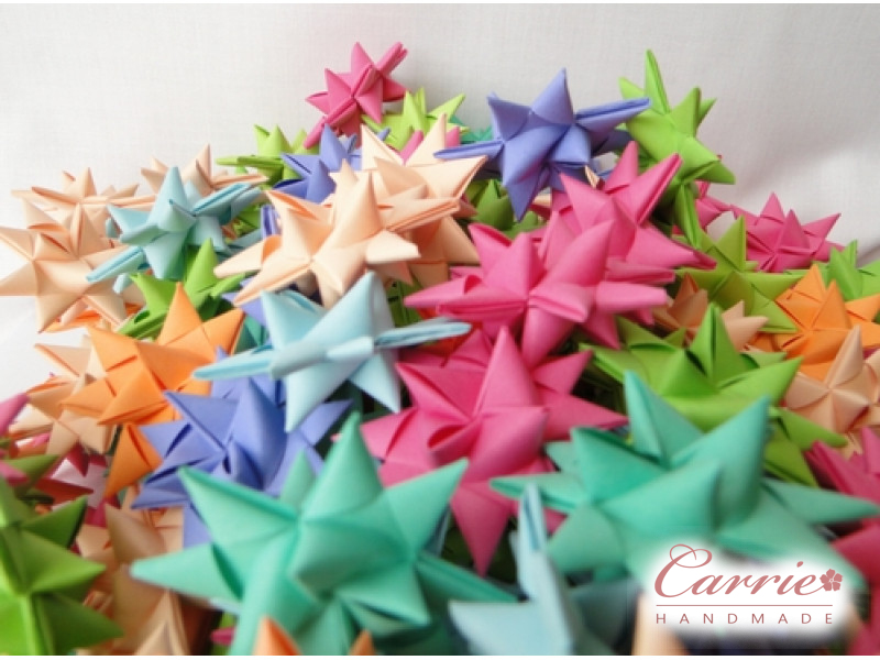 Collection of Origami Paper Stars in Different Sizes and Colors Stock  Illustration - Illustration of origami, handmade: 275895547