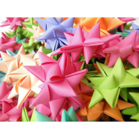 230 Handmade Origami Paper Stars, Assorted colors